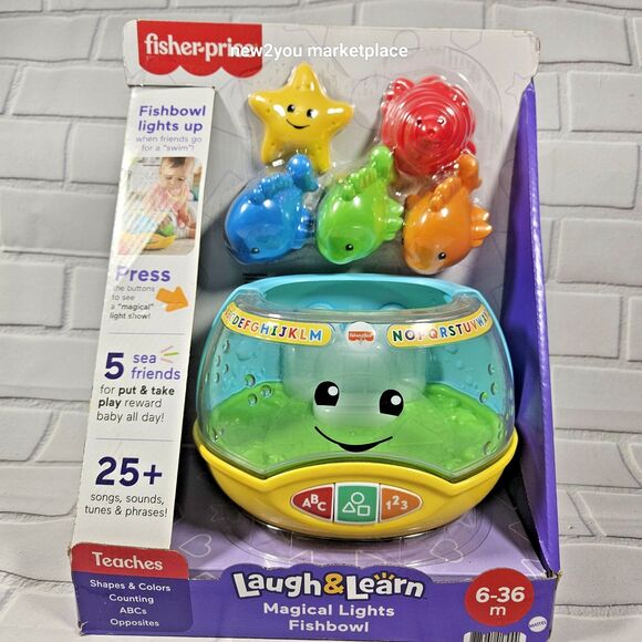 Fisher-Price Laugh & Learn Magical Lights Fishbowl – Interactive Baby Toy - Picture 1 of 13